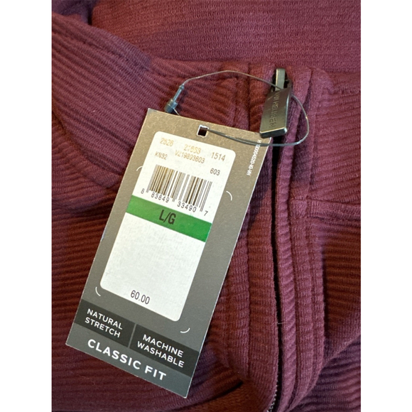 Men's Van Heusen Burgundy Long Sleeve Shirt Size L/G - Picture 4 of 10